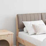 vidaXL Tapecirani uzglavlje Sivo-smeđa 120 cm Čvrsto borovo drvo | shoptok.hr