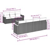  8-dijelni set vrtnih sofa s jastucima bež od poliratana | shoptok.hr