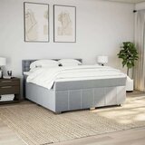 vidaXL Krevet s oprugama i madracem svjetlosivi 180x200 cm od tkanine | shoptok.hr