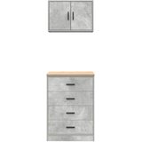  Garažni ormarići 2 kom siva boja betona od konstruiranog drva 60 x 51 x 85 cm | shoptok.hr