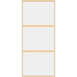 vidaXL Drsna vrata zlata 90x205 cm prozorno ESG steklo in aluminij | Shoptok.si