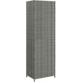  Vrtni ormarić za pohranu sivi 59 x 40 x 180 cm od poliratana | shoptok.hr