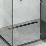 Tuš kanal 2-u-1 sa 360° sifonom Crna 80 cm Nehrđajući čelik 304 | shoptok.hr