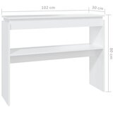  Konzolni stol bijeli 102 x 30 x 80 cm od konstruiranog drva | Shoptok.si