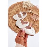 EVENTO Children's ballet flats with velcro fastening and decoration White Serinde | Shoptok.si