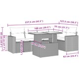  6-dijelni set vrtnih sofa od poliratana s jastucima smeđi | shoptok.hr