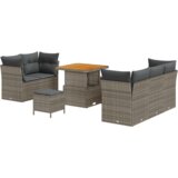  Vrtna sedežna garnitura 8 pcs Siva poli ratan, (5000063463) | Shoptok.si