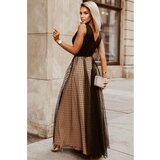 Fenzy Elegantna Maxi Obleka S Pikami, Črna | Shoptok.si