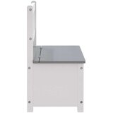 vidaXL Dječja klupa za pohranu bijelo-siva 60 x 30 x 55 cm MDF | shoptok.hr