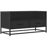 TV ormarić crni 80x34,5x40 cm konstruirano drvo i metal | shoptok.hr
