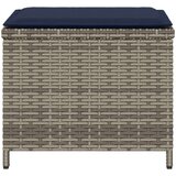  Vrtni stolci s jastucima 4 kom sivi 40x40x35 cm od poliratana | shoptok.hr