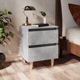 The Living Store Noćni ormarići i noge od borovine 2 kom boja betona 40x35x50 cm | shoptok.hr