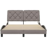  Okvir kreveta s LED-om bez madraca Taupe 140x190 cm tkanina | shoptok.hr