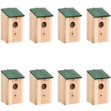 vidaXL Ptičje hišice 8 kosov les 12x12x22 cm, (20777345) | Shoptok.si