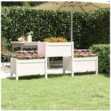  Visoka greda bela 178,5x44x75 cm trdna borovina | Shoptok.si