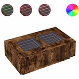  Stolić s beskonačnim LED svjetlima boja hrasta 116x69x40 cm | shoptok.hr