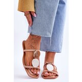Kesi suede slippers decorated with Nude Victoria Cene