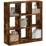 vidaXL Knjižna omara dimljeni hrast 102x32x108 cm inženirski les Cene