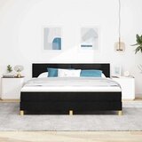 vidaXL LED Box Spring Krevet s madracem Crna 180 x 200 cm tkanina - Crna 180 x 200 cm Dizajn linija | shoptok.hr