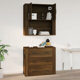  Zidni ormarić boja smeđeg hrasta 80x33x80 cm konstruirano drvo | shoptok.hr