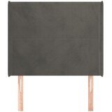  Uzglavlje s ušima tamnosivo 93x16x118/128 cm baršunasto | shoptok.hr