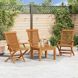 Maison Chic Vrtni stoli - Stol za vrt 3 kosi trdna tikovina JS1501, (21877227) | Shoptok.si