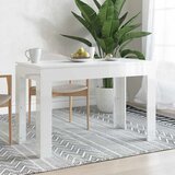  Blagovaonski stol sjajni bijeli 120x60x76 cm konstruirano drvo | shoptok.hr