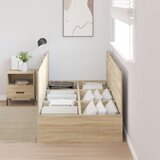  Okvir kreveta za pohranu Sonoma hrast 100x200 cm | shoptok.hr