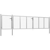  Vrtna vrata jeklena 500x75 cm srebrna, (20799478) | Shoptok.si