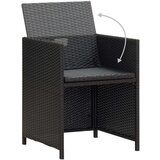  3-dijelni vrtni blagovaonski set s jastucima crni | shoptok.hr
