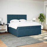  s oprugama i madracem plavi 200x200 cm baršunasti | shoptok.hr