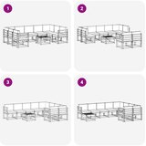  Set vanjskih sofa s jastukom 10 pcs Prirodna i antracit | shoptok.hr