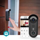 Nedis Wi-Fi videodomofon 2MP Full HD 1080p IPX54 z nočnim vidom, Črna, (5000277343) | Shoptok.si