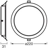 Osram SET od 6 LED ugradnih plafonskih svetiljki ESSENTIAL LED/18W/230V Ø 22 cm bela | Eponuda.com
