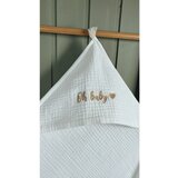 Malomi Kids Bela otroška brisača s kapuco iz muslina 85x85 cm Muslin – | Shoptok.si