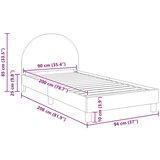  Otroški posteljni okvir z vznožjem z vzglavjem Roza 90 x 200 cm, (5000104735) | Shoptok.si
