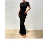 Dewberry 42642 Short Sleeve Dress-BLACK | Shoptok.si