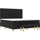  Krevet s opruga kutije s uzglavljem Crna 200 x 180 cm tkanina | shoptok.hr