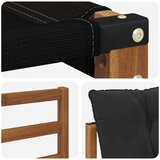  Set vanjskih sofa Čvrsto drvo akacije i Textilene Prirodna | shoptok.hr
