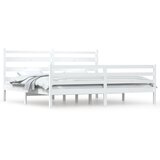Furnova Posteljni okvir iz trdne borovine 200x200 cm bel, (21937712) | Shoptok.si