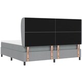  Krevet s opruga kutije Svjetlosiva 200 x 200 cm tkanina Slike