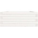  Vrtno cvetlično korito belo 90x60x23 cm trdna borovina | Shoptok.si