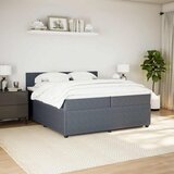  Krevet s oprugama i madracem tamnosivi 200x200 cm baršunasti | shoptok.hr