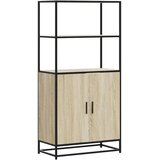  Visoka ploča sonoma hrast 68x35x139cm konstruirano drvo i metal | shoptok.hr