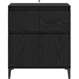  Kreveta Crni hrast 60 x 35 x 70 cm Obrađeno drvo i čelik | shoptok.hr