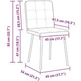 vidaXL Blagovaonske stolice 4 kom svjetlosive baršunaste | shoptok.hr