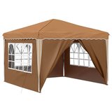  Zložljivi šotor za zabave Bež 288 x 288 x 245 cm Oxford tkanina, (5000212544) | Shoptok.si