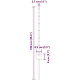  Stup za ogradu 5 pcs Siva 60 cm Čelik | shoptok.hr