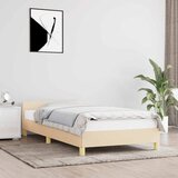 Okvir kreveta s uzglavljem bez madraca krem 90x200cm od tkanine | shoptok.hr