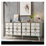 Hanah home cagla - white, gold whitegold console | ePonuda.com